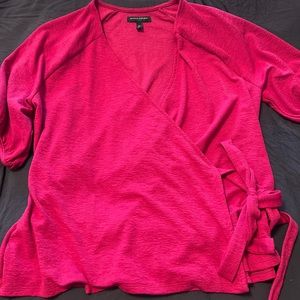 Banana Republic dark pink wrap top